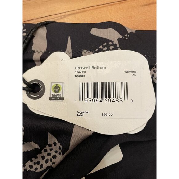 Prana Womens XL Hipster Swim Bikini Bottom Upswell Seaside‎ $65 Swimsuit Black - Picture 3 of 7